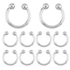 10Pcs Bikini Clips Alloy U Shape Ring Garment Clasps Bra Bikini Hook Closure ...