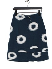 White Stuff Women's Midi Skirt UK 8 Blue Polkadot 100 Cotton Midi A-Line