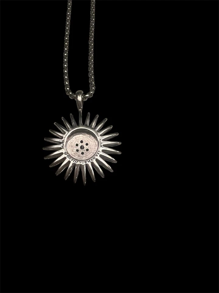 Ожерелье с подвеской и бриллиантами DAVID YURMAN из чистого серебра со вспышкой звездообразования - Изображение 4 из 4