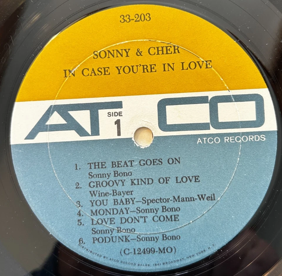Sonny & Cher - In Case You're in Love - OG 1967 Atco LP - Shrink - Beat Goes On - Image 3 of 4