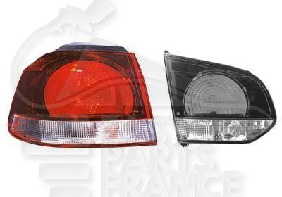 Feu arrière-gauche extérieur fumé pour Golf 6 GTI et GTD de 2009