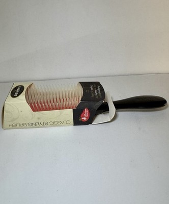 Denman D3 Classic Styling Brush Ergonomic Handle Black/Red/White Durable Pins