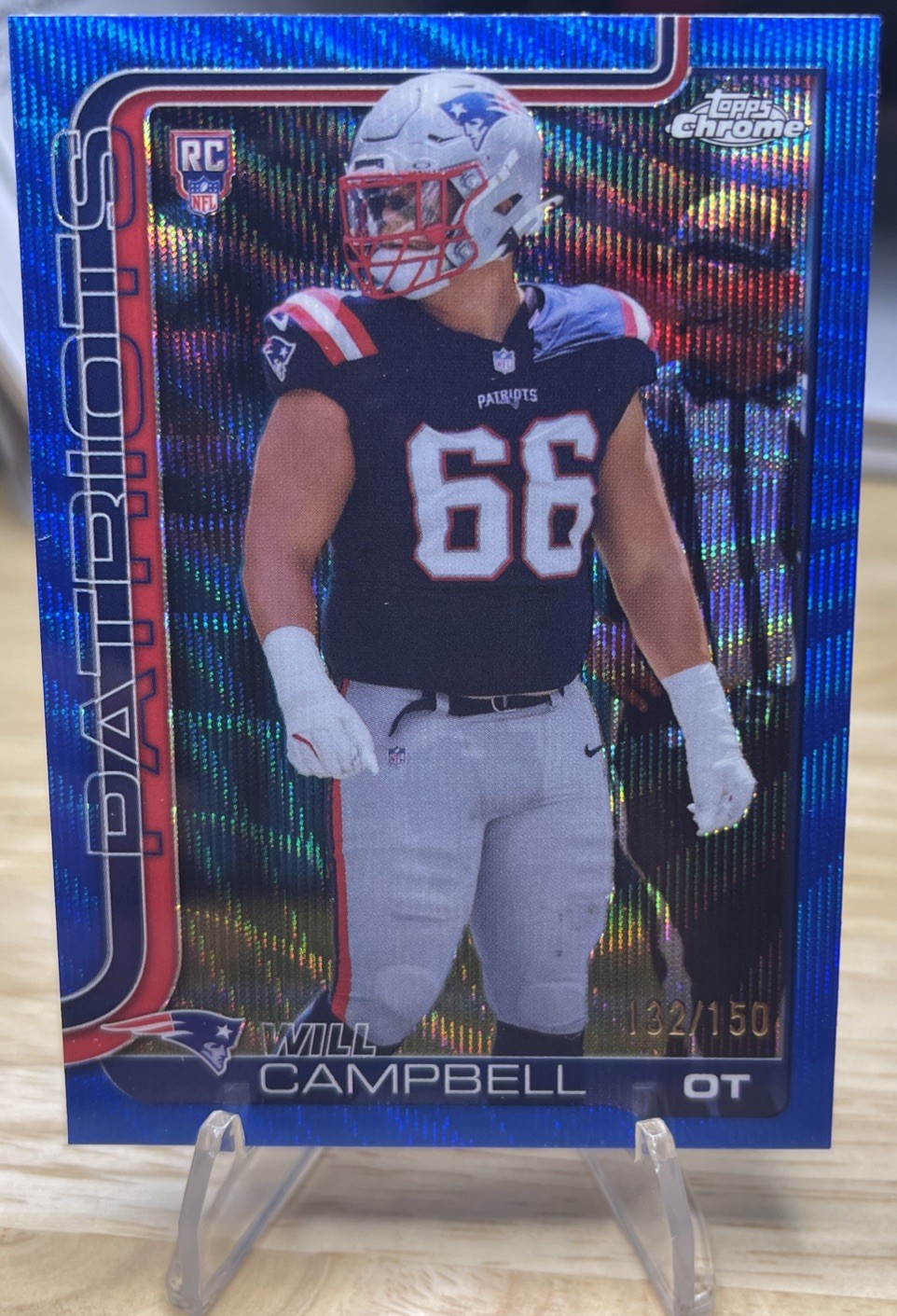 Will Campbell 2025 Topps Chrome Rookie BLUE PARALLEL REFRACTOR /150