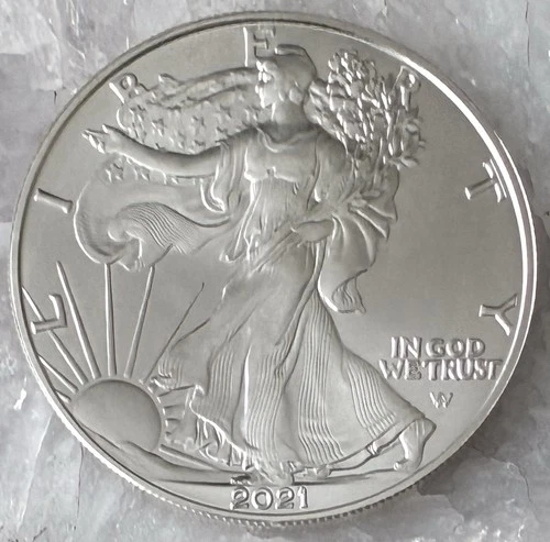 2021 American Silver Eagle 1 Troy Oz. .999 Fine One Dollar $1 Coin Bullion