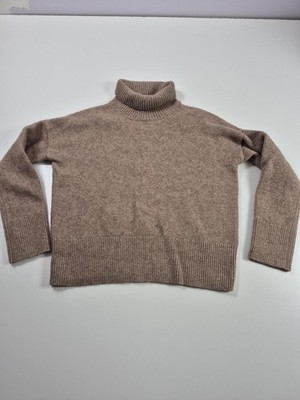 Gentle Herd Sweater Womens Medium Brown Wool Yak Turtleneck Raglan Knit Pullover
