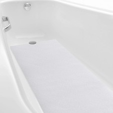 16"X40"Non Slip Bathtub Mat with Drain Cut Out Anti Skid Safety Adhesive Peel