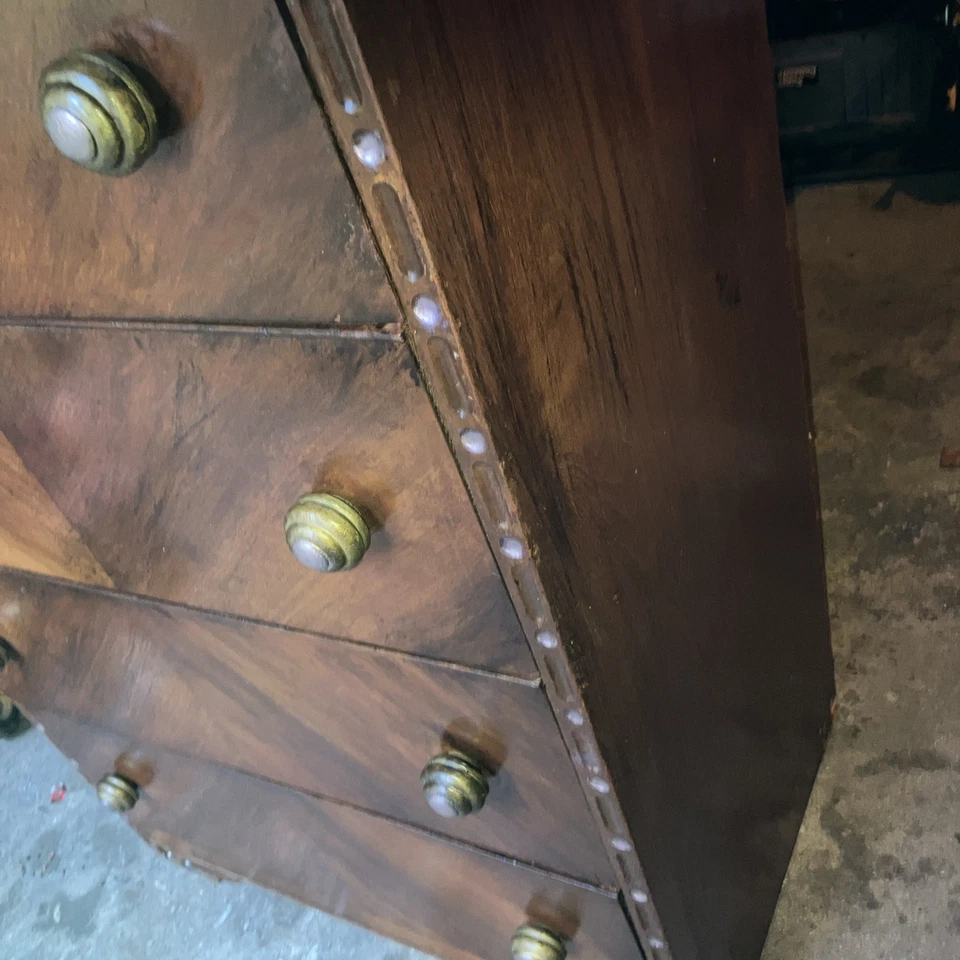 Vestido vintage de nogal art deco con cuatro cajones Foto 4 de 4