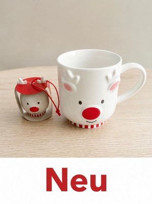 Starbucks Mug Tasse Becher und Ornament Weihnachten Rentier Set  2 tlg  NEU 