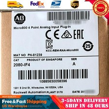 1 PC New AB 2080-IF4 Micro800 4 Point Analog Input Plug-In 2080IF4 US Free Tax