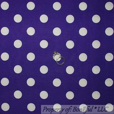 BonEful FABRIC FQ Cotton Quilt Purple Dark White L Polka Dot Minnie Mouse Disney