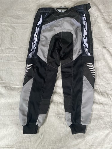 FLY RACING MOTORCYCLE PANTS 34” 303 Race Pants VINTAGE Lined BLACK MX ATV - Picture 9 of 13