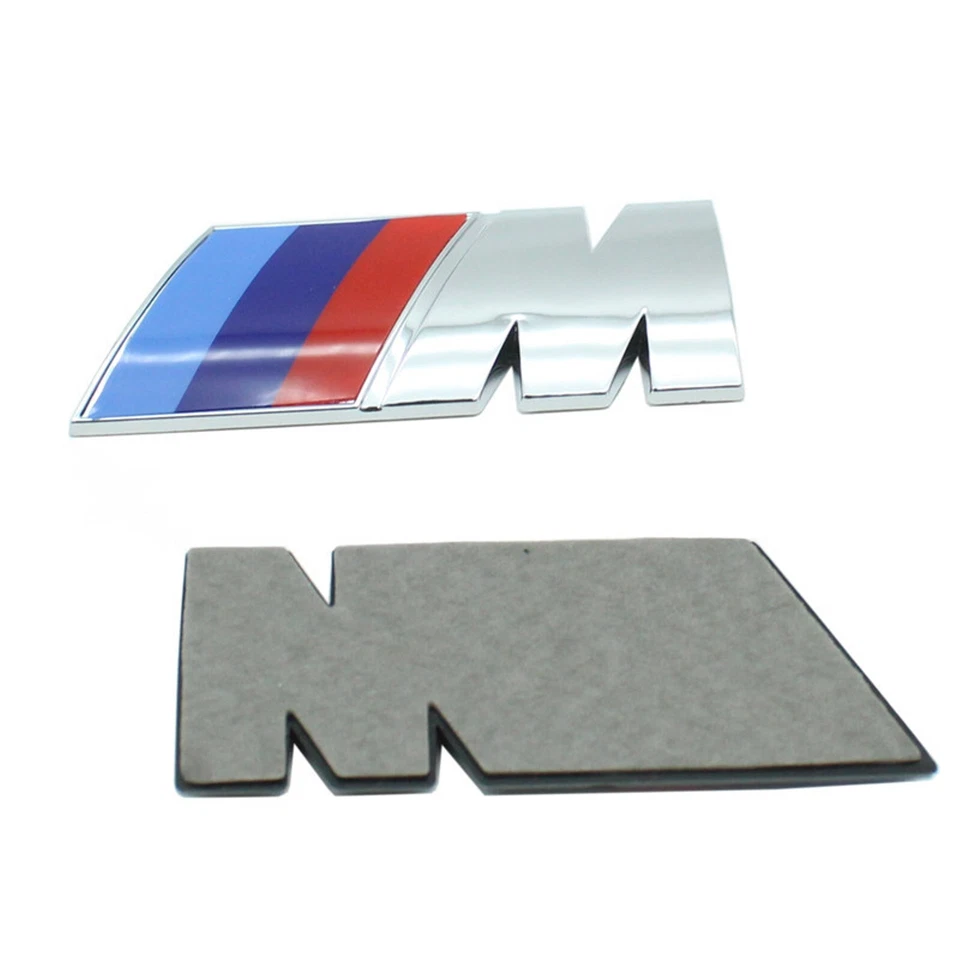 Stemma logo M Sport 3D Cromato compatibile BMW fregio adesivo in ABS 4 modelli - Immagine 2 di 2