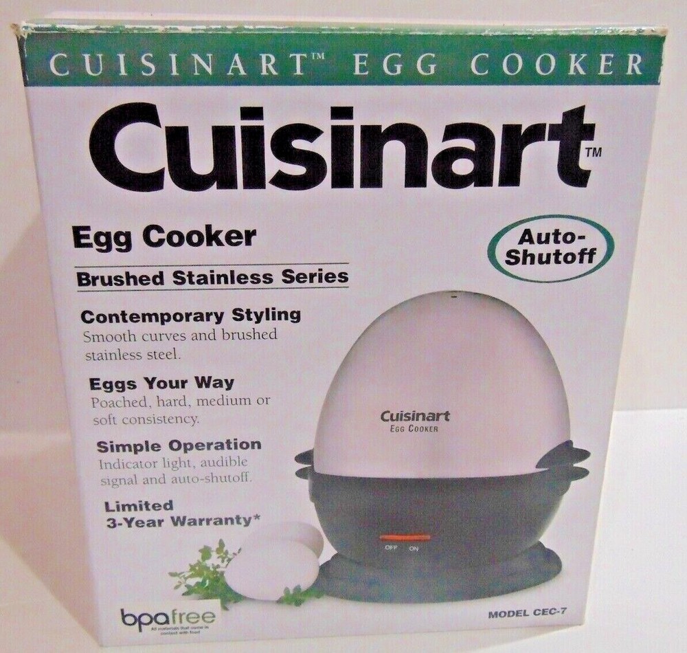 Cuisinart CEC-7 Egg Cooker Brushed Stainless Steel with Auto Shut Off 2008 Model