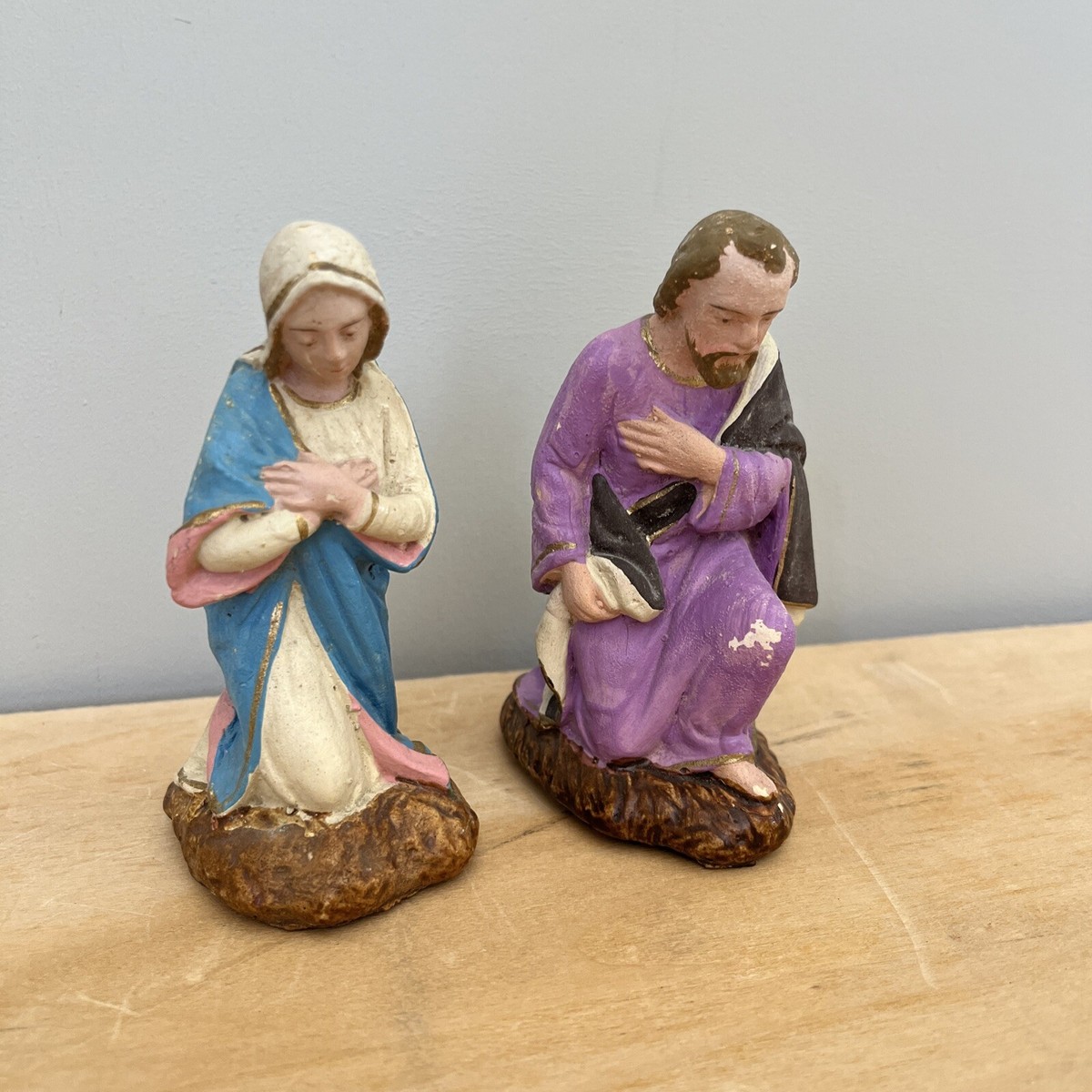ANCIENS SANTONS DEVINEAU 10,5 cm - Joseph et Marie EUR 30,00 - PicClick FR