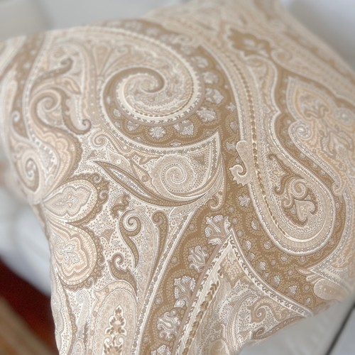 2 Ralph Lauren CUSTOM Desert Spa 20" Tan Brown Paisley Accent Throw Pillow Cover - Picture 8 of 8