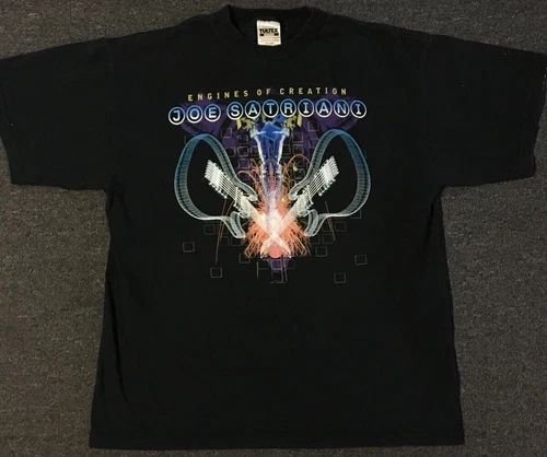 Joe Satriani Engines Of Creation Faded Tour Shirt X 2000s vintage concert t-shirt, vintage, size XL, single stitch, B+ condition