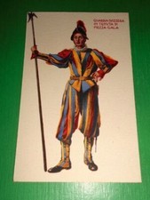 Cartolina Vaticano Uniformi - Guardia Svizzera in tenuta di mezza gala 1934.