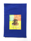 Barista Cafe au Lait Kitchen Tea Towel Flour Sack Gift Blue