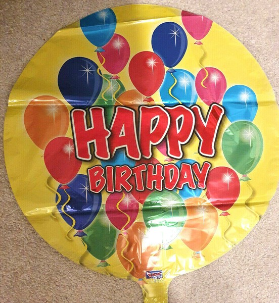Folienballon Happy Birthday Lustiger Heliumballon Bunt Ballons 42 Cm Neu-image