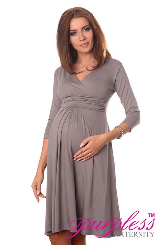 New Ladies MATERNITY DRESS V-Neck Pregnancy Size 8 10 12 14 16 18 Top 4400 - Picture 14 of 41