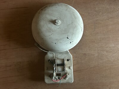 Fire Bell Alarm Signal Electric 8'' Unbranded Vtg Antique Parts Repair Cut Wires