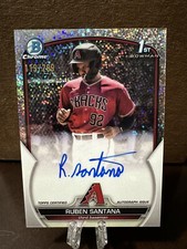 2023 Bowman Chrome 1st RUBEN SANTANA SPECKLE REFRACTOR /299 AUTO - Diamondbacks