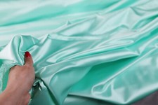 Mint Silky Bridal Satin Fabric by the yard 60" Wide 765