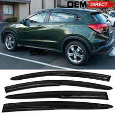 Fits 16-22 Honda HR-V Mugen Style Side Window Visors Rain Sun Deflectors - 4PCS