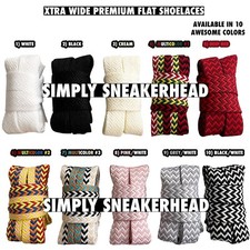 WIDE PREMIUM FLAT 20MM REPLACEMENT LANVIN STYLE SHOELACES 3/4" MULTICOLOR LACES