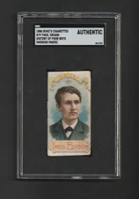 1888 Duke's History of Poor Boys THOMAS EDISON RC  ~~ Rare SGC Graded  ~~ LOOK!