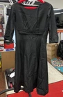 1950s Vintage Adrian Tabin BLACK Cocktail Dress 1960s Size 16