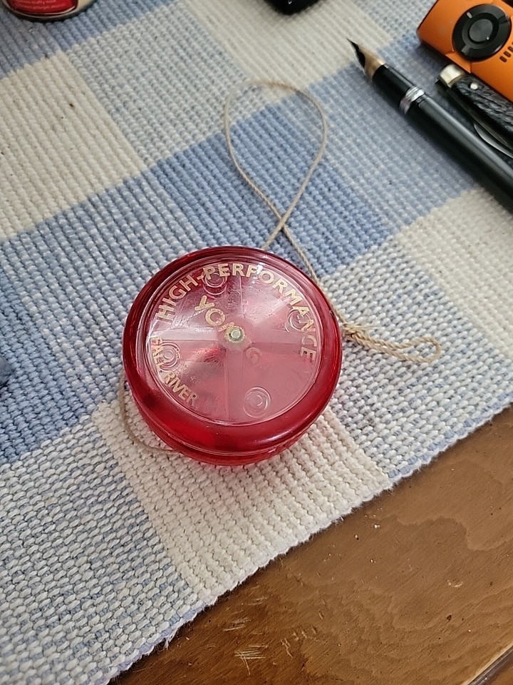 Vintage Yomega High Performance YoYo Fall River MA Clear Plastic Pat