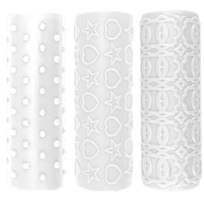  3 Pcs Clay Texture Roller -geprägter Stange Prägerollen Für Keramiktexturen