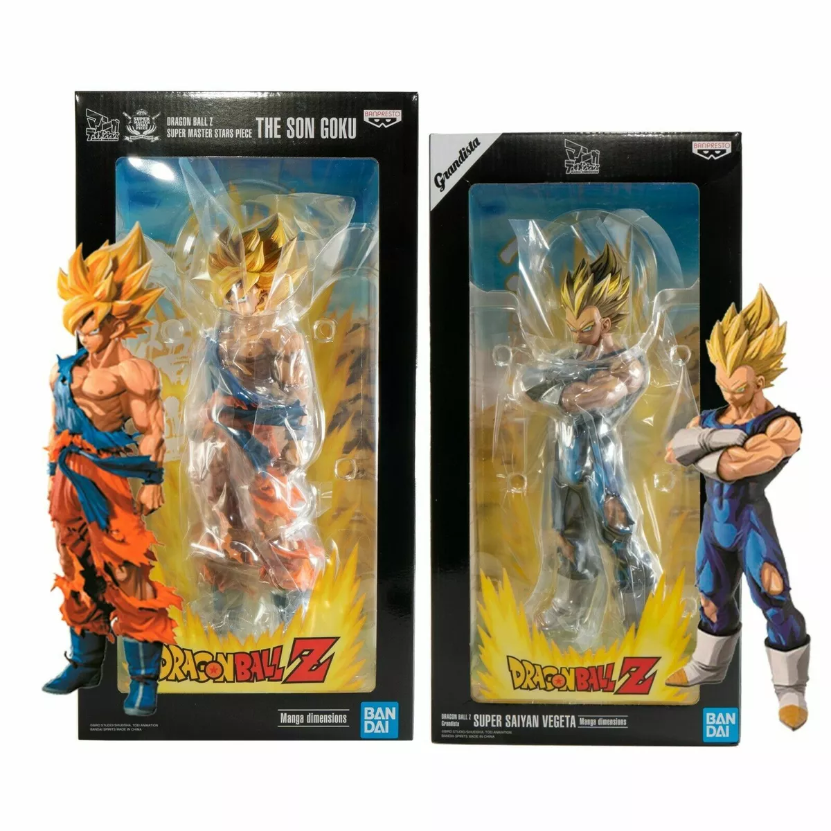 Banpresto Dragon Ball Z Grandista Goku & Vegeta 2D Manga Dimension Set