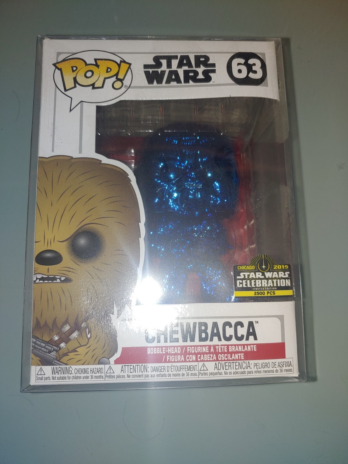 Funko Pop! Star Wars Chewbacca (Blue/Chrome) Star Wars Celebration 2019 Nice!