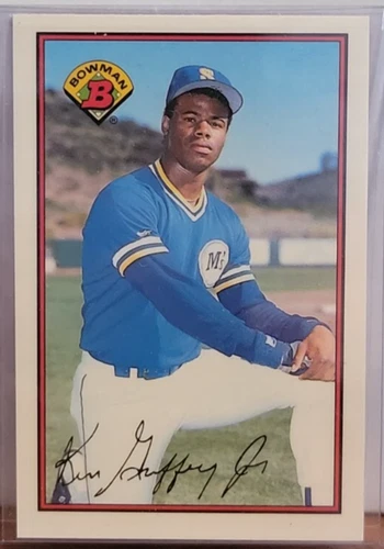 Ken Griffey Jr 1989 Bowman Tiffany 220 RC Rookie NM+ Looks Better than most psa8