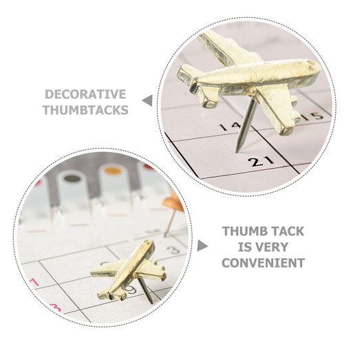 30Pcs Push Pin Bulletin Board Push Pin Airplane Cork Board Thumb Tacks - Picture 17 of 19