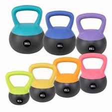 NZG Iron Sand 5 to 35 LB Soft Kettlebell Weights with Shock-Proof Base