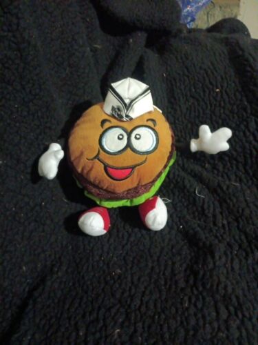 Steak N Shake Plush Burger 9” Stuffed Toy Sizzle Kellytoy Cute Toy Collectible