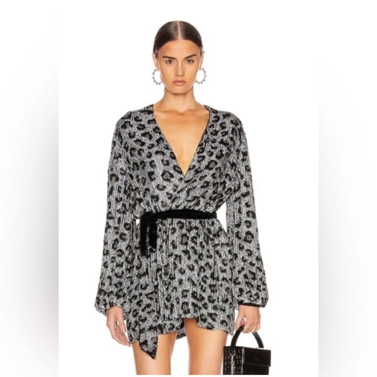 Retrofete black hotsell robe dress