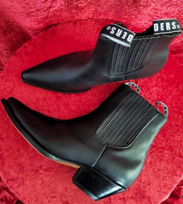 ''GRINDERS'' MAVERIK WESTERN/COWBOY STIEFEL 45/46 SCHWARZ 100% ECHTES LEDER NEU!!