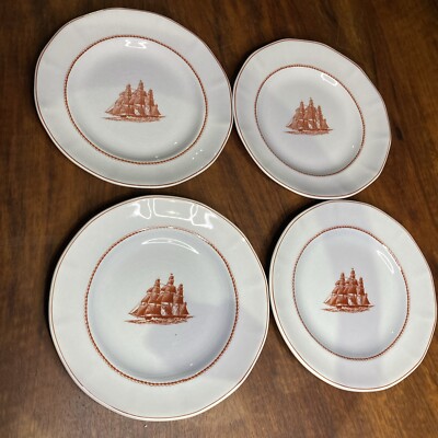 Fliegende Wolke 1851. Kuchen-/Beilagenplatten x 4 18,5 cm Wedgwood.