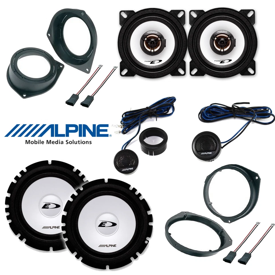 Kit 6 casse per OPEL CORSA D Alpine con adattatori e supporti