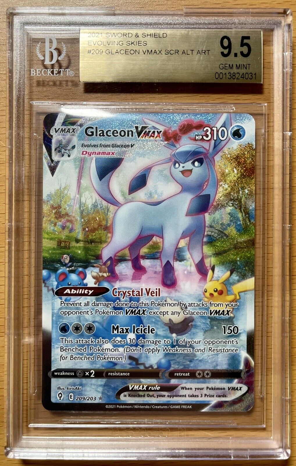 Pokémon Card Database - Evolving Skies - #41 Glaceon VMAX