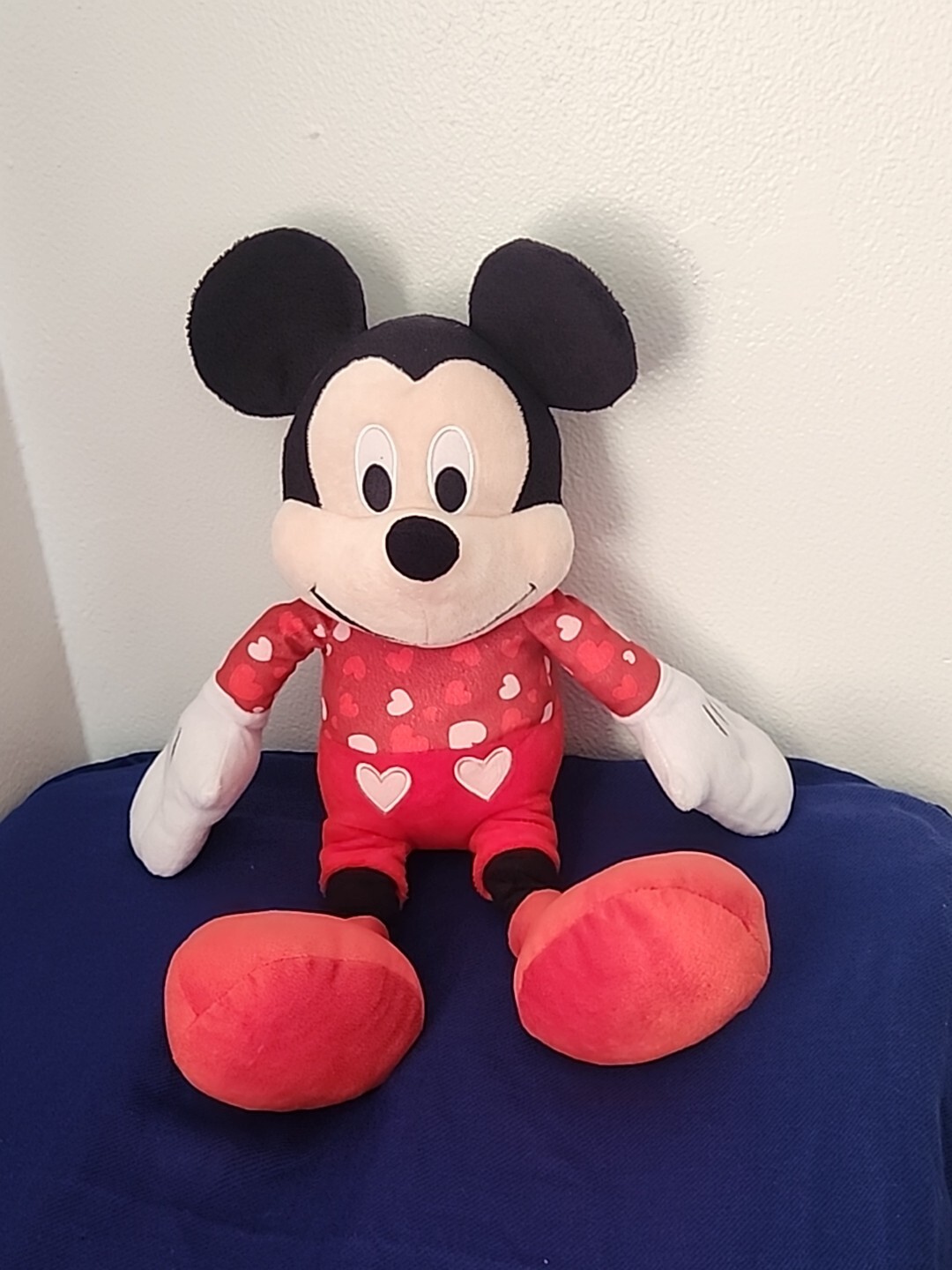 Disney Mickey Mouse Valentine Plush 18in with Heart Shirt