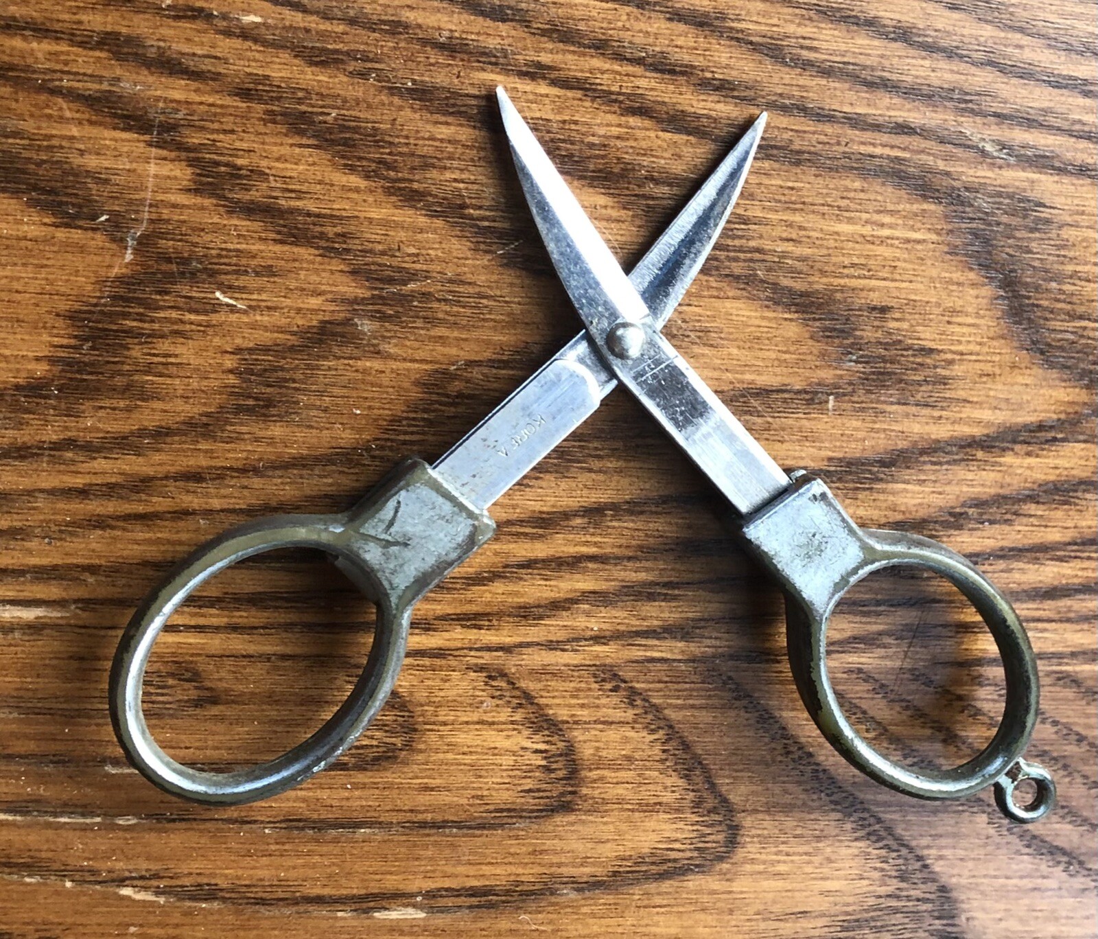Vintage Folding Collapsible SCISSORS with Keychain Loop Korea | eBay