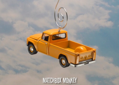 Yellow 1965 International Harvester 1200 Pickup Truck Custom Christmas Ornament - Picture 7 of 12