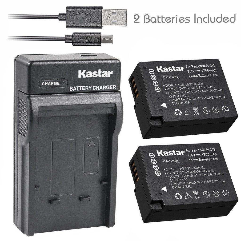 DMW-BLC12 Battery or Slim Charger for Panasonic Lumix DMC-GH2 DMC-FZ1000  DMC-G5