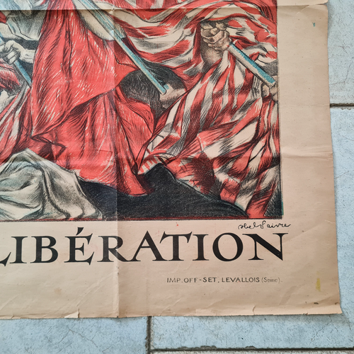 AFFICHE ANCIENNE EMPRUNT DE LA LIBERATION GUERRE 1914/1918 ABEL FAIVRE/ 114 x 80 - Picture 4 of 5