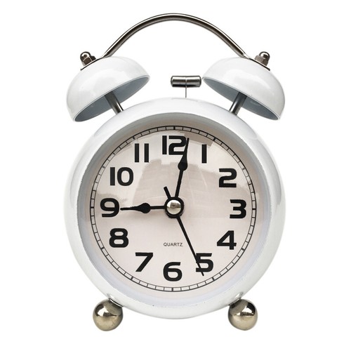 Silent Analog Alarm Clock Vintage Retro Backlight BedroomTwin Loud Bell Kids - Picture 15 of 15